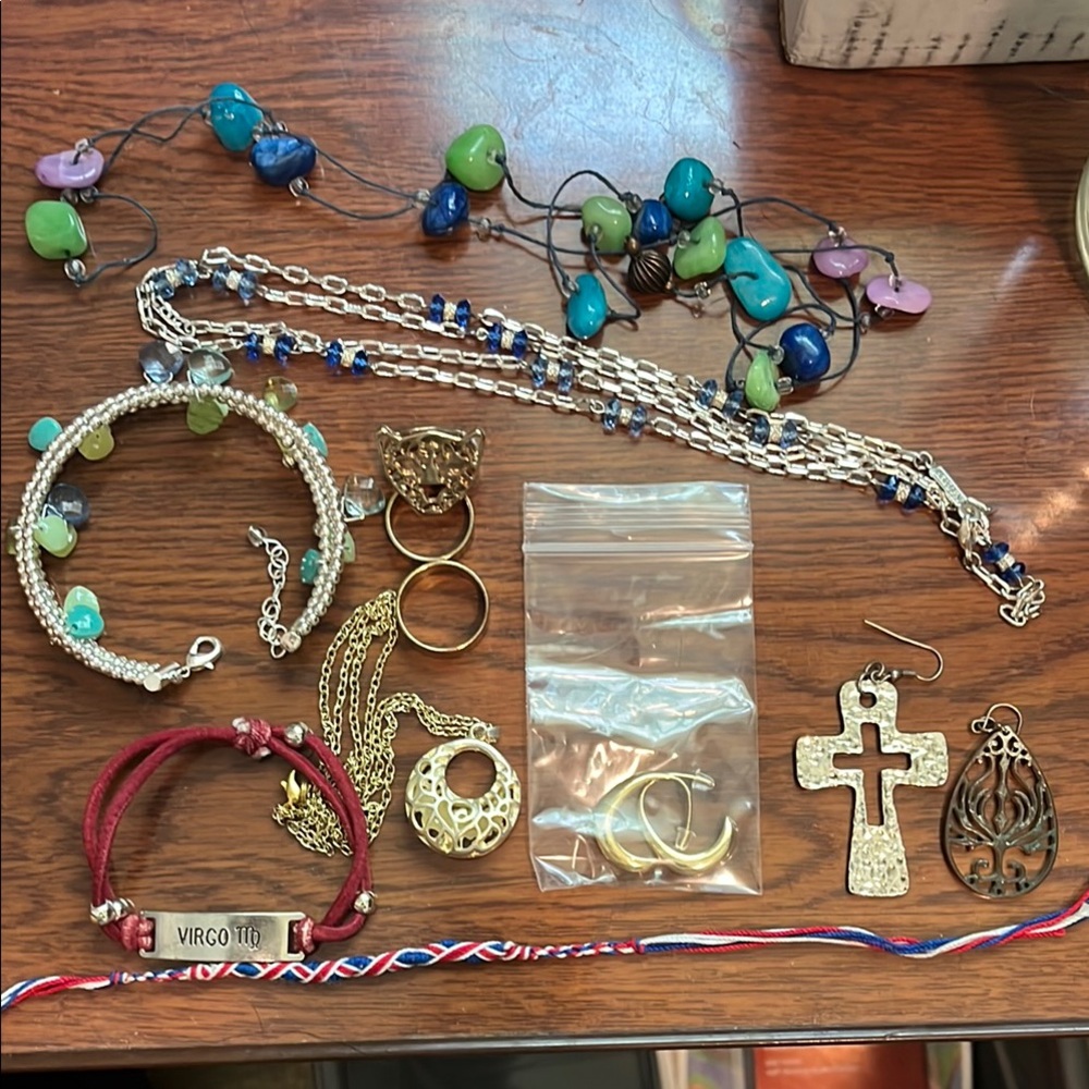 Jewelry Bundle with earrings, bracelets, rings, and necklaces